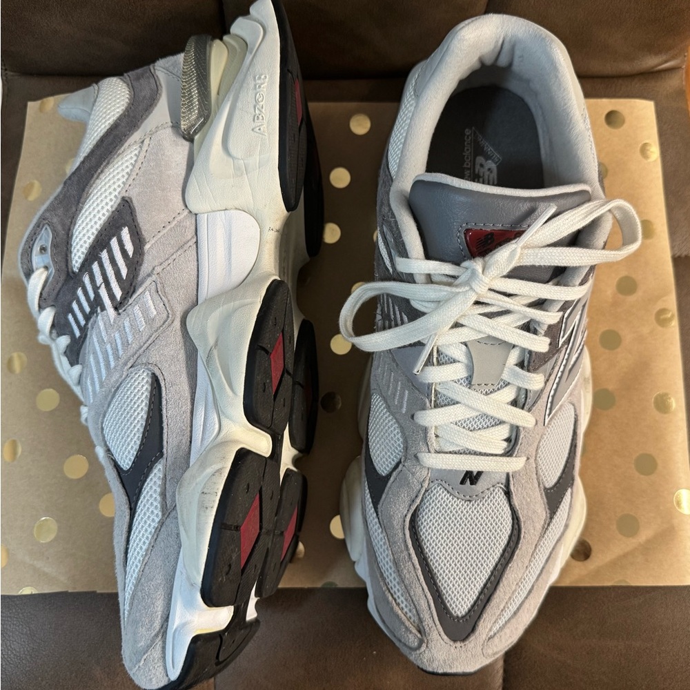 New Balance Gray and White Sneakers